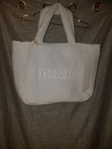 Victoria's Secret PINK Plush Fleece Teddy Tote LIMITED EDITION HOLIDAY 2024 - Picture 1 of 5