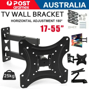 17-55" LCD LED TV Monitor Wall Mount VESA Bracket with Pivot/Swivel Arms & Tilt - Picture 1 of 14