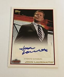 2012 Topps Wwe John Laurinaitis Autograph Rare His Only Autograph Card