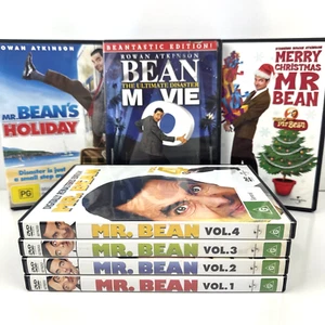 Mr Bean Volume 1 2 3 4 TV DVD Set Plus 3 Movies - Rowan Atkinson Bundle Reg4 & 2 - Picture 1 of 11