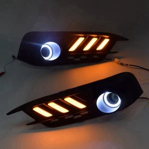 For 2016- 2017 2018 Honda Civic Sedan Front Bumper Pair Fog Lights Lamps w/Cover - Picture 1 of 17