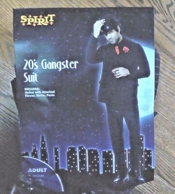 Traje de gángster SPIRIT para hombre años 20 disfraz a rayas traje de jefe de la mafia  Foto 1 de 4