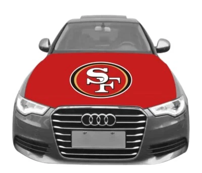San Francisco 49ers Car Auto Hood Cover Sports Flags Flags 60” X 48” Fan