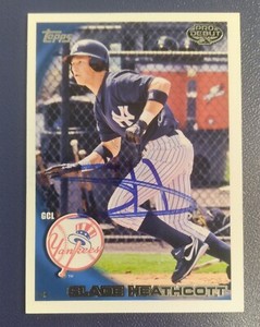 2 2010 Slade Heathcott Signed Yankees Minor League Baseball Cards