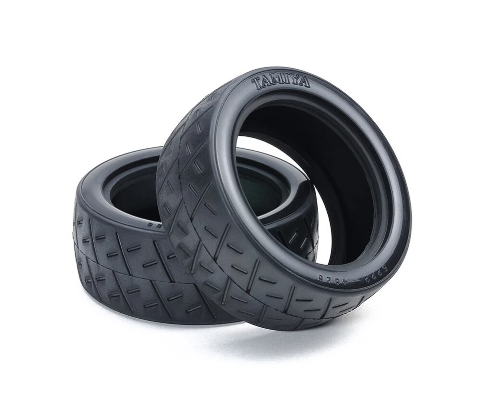 TAMIYA 1:10 X-PROFIL SEMI SLICK REIFEN (2 STÜCK), 26MM BREITE # 300050810 - Bild 1 von 1