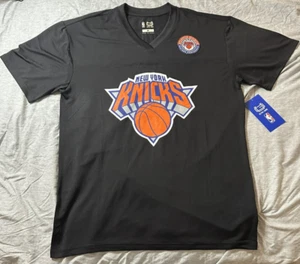 New York Knicks Ultra Game NBA Basketball Short Sleeve Shirt Black Mens Medium - Picture 1 of 8