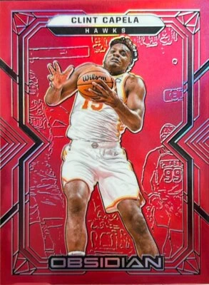 Clint Capela 2021 Panini Obsidian Electric Etch Red Flood - Image 1 of 4