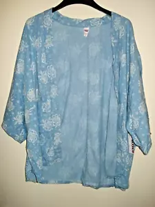 Damas Bongo Plus Kimono Frente Abierto Top Cambray Talla 3X Nuevo Con Etiquetas - Imagen 1 de 2