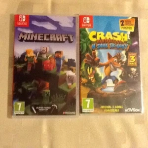 (Nintendo Switch Games (crash bandcoot ) (minecraft With Mario Mode See Photos) - Picture 1 of 12