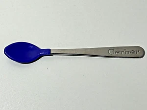 Gerber Baby Spoon Blue Silicone Tip - Picture 1 of 3