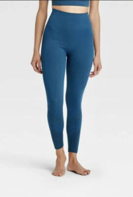  JoyLab Women's Leggings Size XS Blue Opal High-Waisted Seamless 7/8 - Image 1 of 4