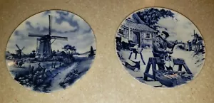 MENGE 2 1984 Ter Steege BV Delft blaue Platte Windmühle Getreide The Clog Maker - Bild 1 von 6