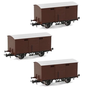3pcs HO Scale 1:87 20ft Box Car Wagon 20' Rail Carriage Model Freight Cars - Picture 1 of 18