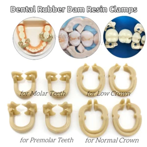 Dental Resin Soft Clamp Universal Rubber Dam Barrier Clips For Molar Premolar - Picture 1 of 33