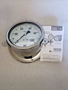 Medidor de presión de tubo Bourdon WIKA 233.5, acero inoxidable - Imagen 1 de 8