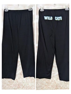 Wildcats Girls Youth Solid Black Pants With Blue Graphics Size L - Picture 1 of 11