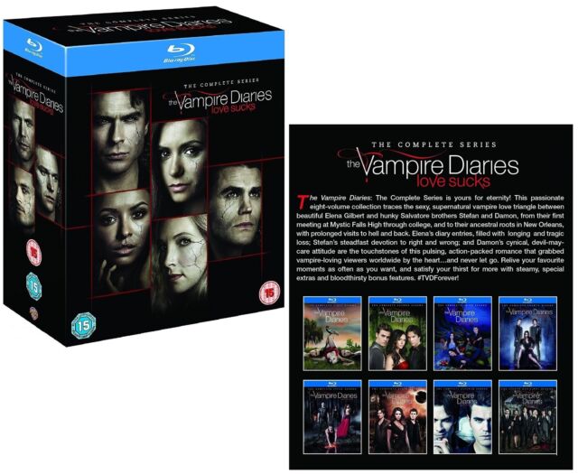 Box Blu-ray 1080p full hd Diarios de Um Vampiro (Vampire Diaries) completo  as 8 temporadas