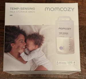 MOMCOZY Temp-Sensing Breast Milk Storage Bags 120 x 6oz bags Sealed - Picture 1 of 6