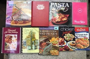 Vintage Lot Of 8 Cookbooks - Hard Cover & Paperback - Nice! Fast Ship! Delicious - Picture 1 of 20