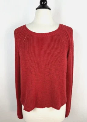 Suéter Michael Stars Algodón Calce Relajado XS PEQUEÑO Rojo Cuello Redondo Manga Larga Foto 1 de 4