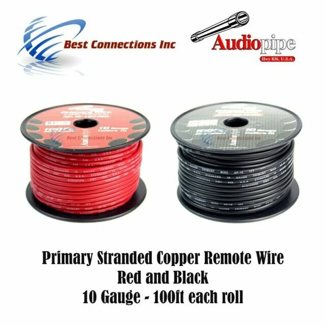 Best Connections 100 Feet 10 Gauge Wires - Red & Black