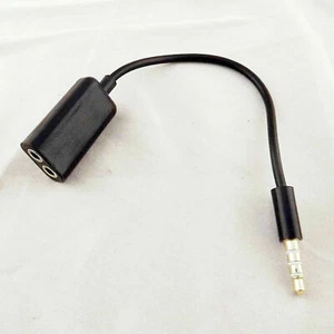 Auriculares estéreo macho TRRS de audio a auricular de 3,5 mm + adaptador de micrófono PC iPhone - Imagen 1 de 5