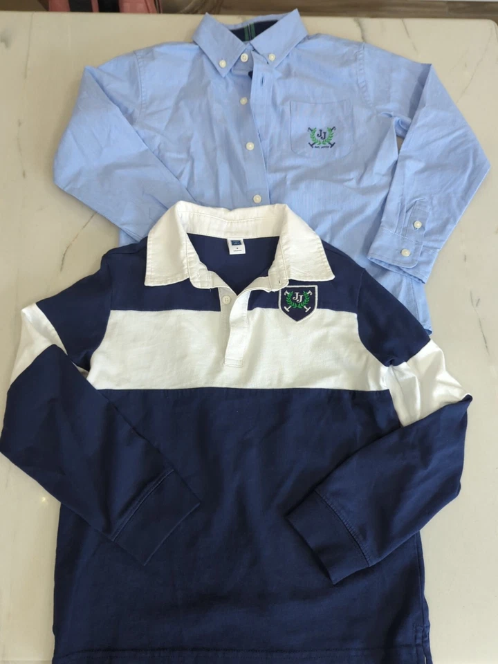 Camisa polo de rugby 2 Janie Jack masculina manga longa com botões 6 férias  - Imagem 1 de 4