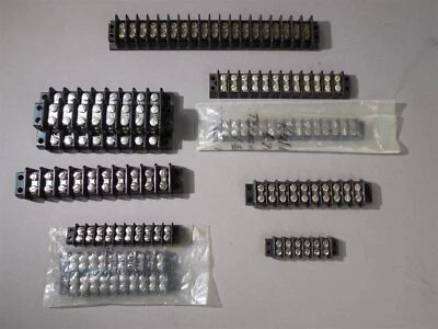 12Pc Asst Terminal Blocks (1)"M" (5)Cinch (1)Jones (3)Beau (2)Kulka - NEW - Image 1 of 4