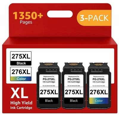 PG-275XL CL-276XL Ink For Canon 275XL Ink Pixma TR4722 TR4720 TS3722 TS3522 Lot - Image 1 of 4