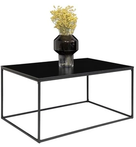 Tisch Couchtisch - Schwarz, Stahl, 60x90x45cm Beistelltisch Wohnzimmertisch Cube - Bild 1 von 3