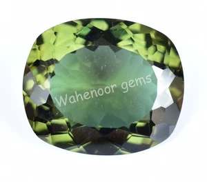 Natural Hiddenite 25.35 Ct Green Cushion Rare Certified Stunning Gemstone - Picture 1 of 5