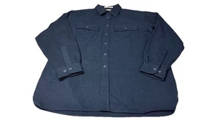 L.L. Bean Shirt Men’s Large Blue Traditional Fit Chamois Cloth Button 1k - Picture 1 of 11