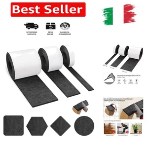 Auckpure Feltrini Autoadesivi 3 Rotoli Nero - 100cm * 10cm + 100cm * 5cm + 10... - Foto 1 di 8