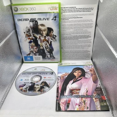 Dead Or Alive 4 • Xbox 360 Game + Manual (2005) PAL AUS Complete Tecmo Fighting - Image 1 of 4