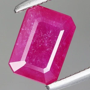 Piedra preciosa rubí rojo rosado natural octágono calefactable 0,27 quilates de ancho 7,2 x 5,1 mm, Tanzania - Imagen 1 de 4