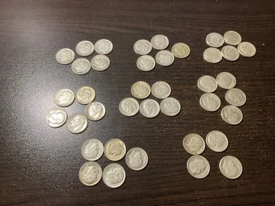1959 D Roosevelt Dime Lot of 39 coins-90% Silver - Image 1 of 2