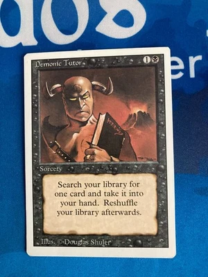 MTG Demonic Tutor Revised Lightly Played Magic the Gathering - Image 1 of 2