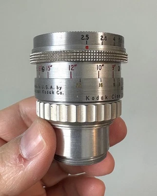 Vintage Kodak 15mm f2.5 Cine Ektar C Mount Cine Lens 16mm Movie Camera - Image 1 of 4