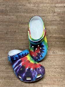 Zueco Crocs Clásico Tie Dye Arco Iris Para Hombre Talla 8 Para Mujer’s 10 - Imagen 1 de 7