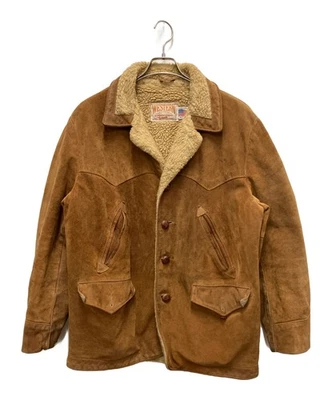 Schott/ Western suede boa ranch jacket, brown, size 42 - Image 1 of 4