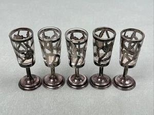 Vintage Steeling Silver Mexican Shot Glass 3 7/8” Tall Cordials 925 - Picture 1 of 13