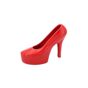 Vaso Scarpa Portapiante in Ceramica ROSSO h.14.7x8x19.5 cm 18BA - Foto 1 di 1