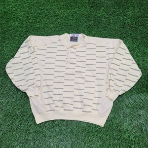 Vintage 90s Blank Sweatshirt Womens XL 22x21 Yellow Spettro - Picture 1 of 11