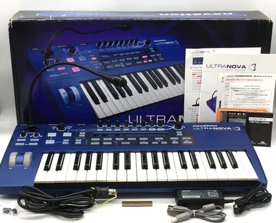 Excellent Novation ULTRANOVA Analog Modeling Synthesizer Blue Keyboard With Box - Image 1 of 4