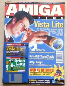CU Amiga Magazine ~Sept 1996 With Cover Disks Brian Lara Cricket & Vista Lite - Zdjęcie 1 z 5