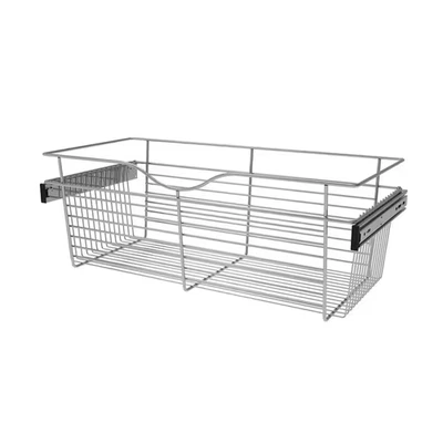 11 In. H X 30 In. W Chrome Steel 1-Drawer Wide Mesh Wire Basket - Image 1 of 4