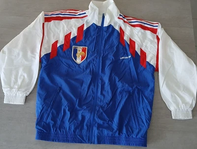 RARE Veste survêtement porté Equipe France Athlétisme Ch.Europe 1990 no maillot - Photo 1/4