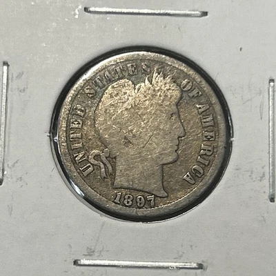 1897 S Barber Dime Beautiful US Coin 90% Silver - Image 1 of 4