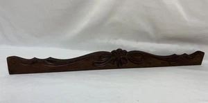 Antique VTG Carved Solid Wood Pediment 30.75" Architectural Furniture Salvage - Picture 1 of 12