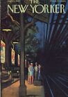 1962 New Yorker Magazine COUVERTURE SEULEMENT Arthur Getz ART gare la nuit